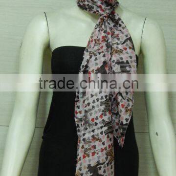 Printed Silk Scarves for Women 2015