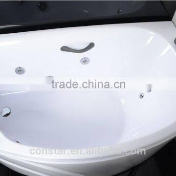 Solid surface massage bathtub