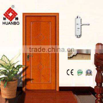 2015 Cheap mdf pvc interior wooden swinging doors for bedroom