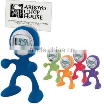 Hot sales man shape clock for promotion