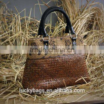 2016 new arrival thailand summer bag women shopping bag bamboo weaving handbag