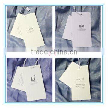 custom printing paper tag garments clothing hang tags for sale