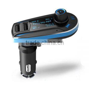 Dual USB bluetooth car Charger with handsfree Bluetooth car kit fm transmitter