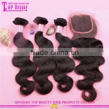 Wholesale body wave 8-30inch available frontal lace closure with bundles