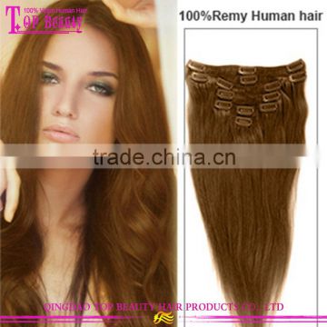 Customized Full Head Clip In Hair Extensions Free Sample, Cheap 100% brazilian Human Hair Clip In Hair Extension