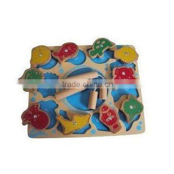 2013 hot fishing wooden toy for kids