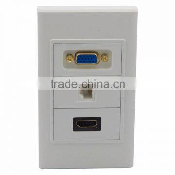 HDMI VGA RJ45 wall plate Support Customization