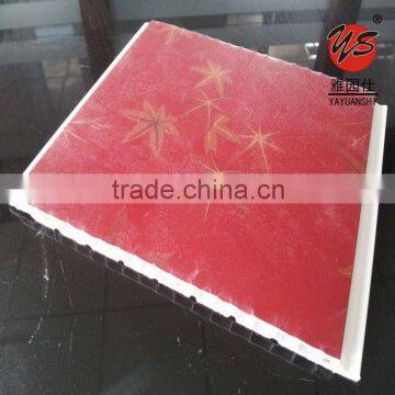 red flower design laminate pvc ceiling panel