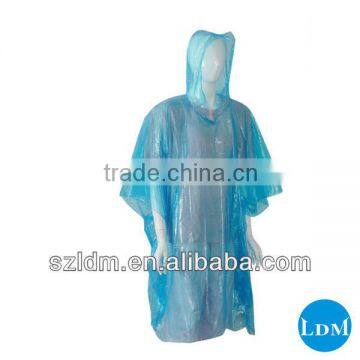 100% Clear Rain Fashion Poncho Rubber