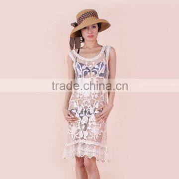 Wholesale sleeveless fashion designs new model stretch lace tops