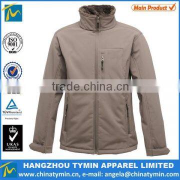 men waterproof fleece fur pile softshell jacket