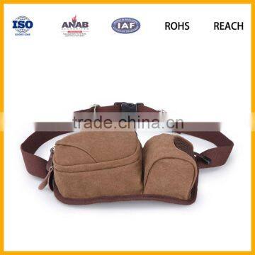 Factory Promotional Popular Design Canvas Waist Bag With Bottle Compartment for Outdoor, Running, Cycling photo-4