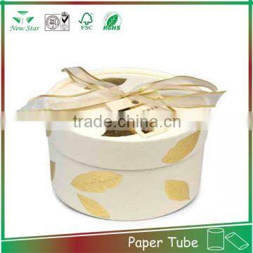 graceful round cardboard cosmetic gift paper cylinder tube packaging