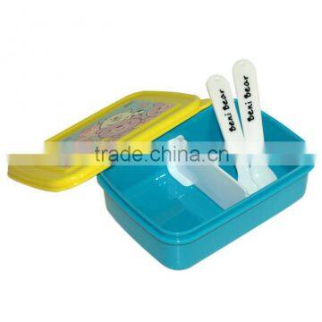 Cartoon Kids Plastic Lunch Box With Cutlery photo-4