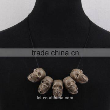 carnivals big chokor halloween skull necklace skull head pendant fashion party dress 2015 new made in China yiwu