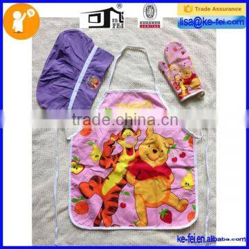 FUNNY BEAR APRON , KIDS APRON SET , KIDS PLAYING CLEANING SET