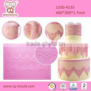 Silicone cute flower cake lace Mat / Mold for Edible Sugar Lace