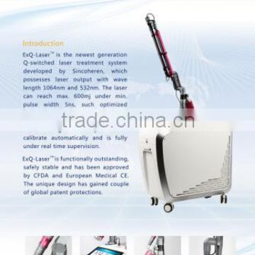 Vascular Tumours Treatment Brand New Q 1-10Hz Switched Nd Yag Laser Beauty Machine