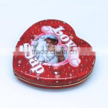 Beautiful heart shape tin box,wedding gift box,sweets box,mini gift box