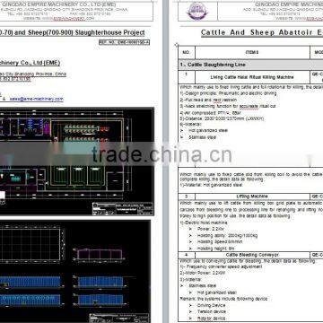 Hight Quality Second Hand Cattle and Sheep Slaughterhouse Project For Slaughter Line Equipment