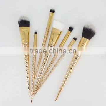 7 Pcs Gold Unicorn makeup brush set professional Blush Foundation eyeshadow brush set