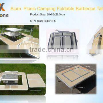 Outdoor Aluminum Camping & Picnic Foldable Barbecue Table