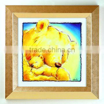 painting of bears with frames