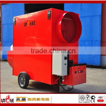 Centrifugal fan oil and gas heater