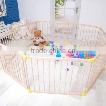 8 Panels New Wooden Folding Baby Playpen New Design photo-3