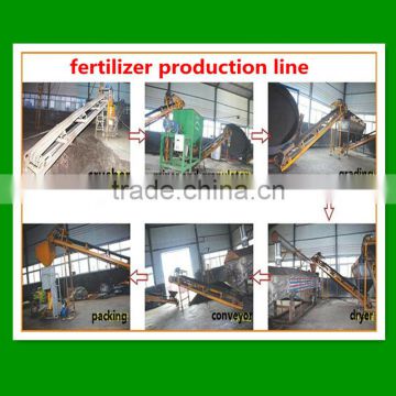 hot sale 1-1.5t/h organic fertilizer processing line 0086-18638277628