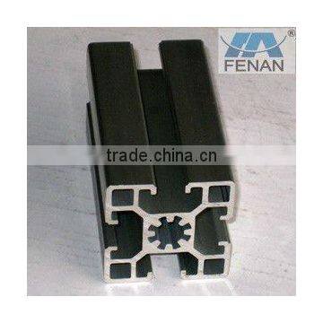 Aluminum black powder coated extrusion profile for industry console,work table