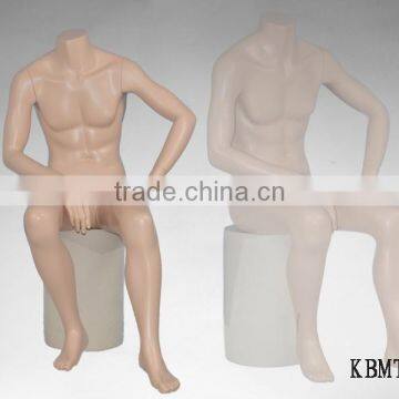 2015 sitting headless mannequin men dummy muscle manikin