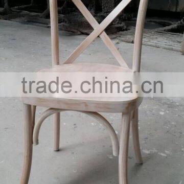 Solid wood cross back wood chair