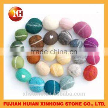 Colorful Unpolished Flat Natural River Pebbles Stone photo-2