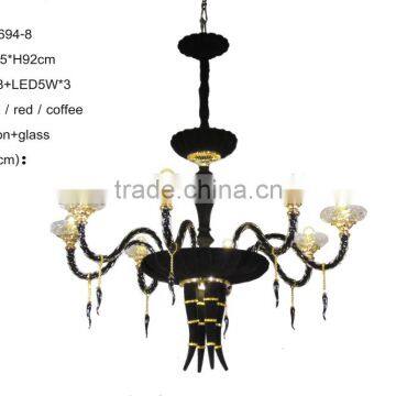 Italy Special Design Red Color Metal Chandelier With Glass photo-2