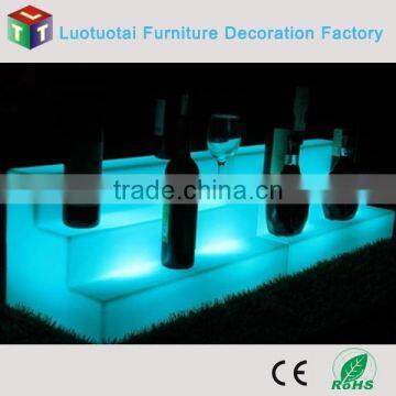 New design 16 color changing led wine rack, led lighted rack