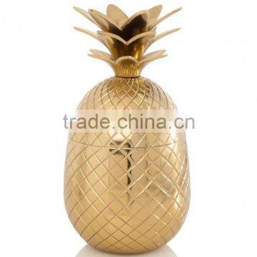 Antique Brass Pineapple Ice Bucket and Wine Cooler photo-5