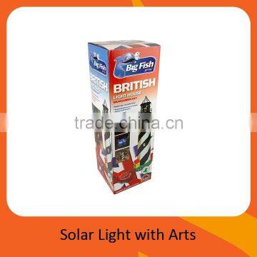 Giant Our Door Solar Garden Polyresin Lighthouse 11" 28cm With 360 Rotating Light photo-4