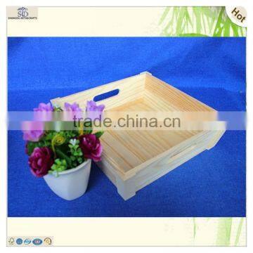 Delicate Cutlery Funnel Pine Wood Coffee Tea Tray photo-6
