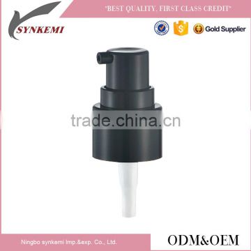 Black plastic lotion treatment pumps