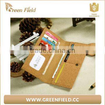 Eco Friendly Material Slim Men Cork Wallet With Rfid Blocking