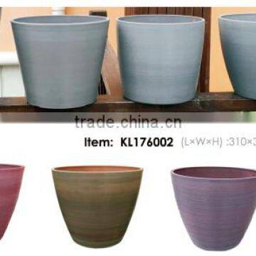 Sand Color Painted Plastic Pot