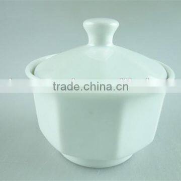 White ceramic sugar pots with cheap price in stock for wholesale