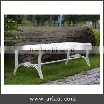 Arlau Cast Aluminum Outdoor Garden Furniture,Iron Bench,Hdpe Bench Seat With Galvanized Steel Legs photo-2