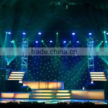 Black/white Fireproof Velvet Cloth Led Star Cloth Backdrop for Theater photo-2