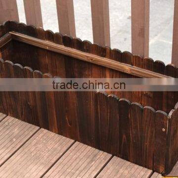 2016 New Design Handmade Cedar Wooden Flower Pots Outside photo-2