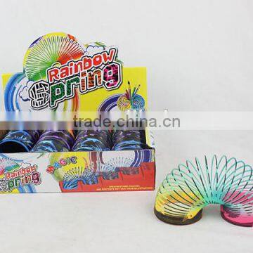 hot sale classic plastic rainbow spring with printed sea shell toys for kids/promotional gift raibow circle