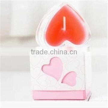 Wedding Decor Chinese Pretty Red Glass Votives Heart Shaped Candle Holder