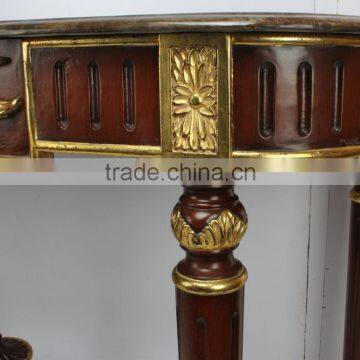 Art Deco Brown And Gold Console Table photo-4