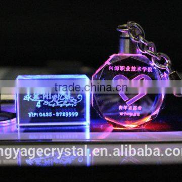 High Quality 3d Laser Crystal Kechain photo-2